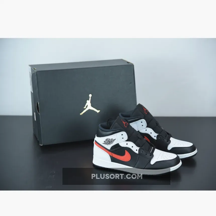 Air Jordan 1 Mid 'Chicago' Black/Chile Red-White | chile jordans