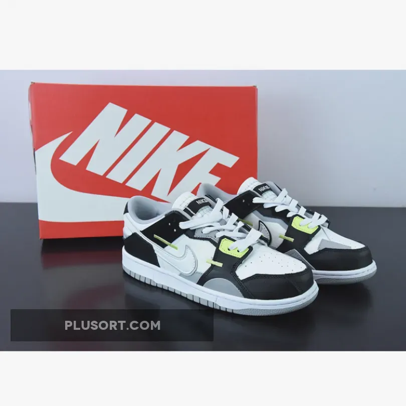 Dunk Scrap Wolf Grey Light Lemon Twist - Nike Dunk Low Scrap Grey DC9723-001