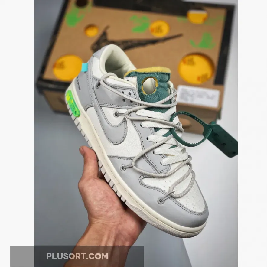 Off-White x Nike Dunk Low 'Lot 42 of 50' Sail/Grey DM1602-117 / lot 42 dunks