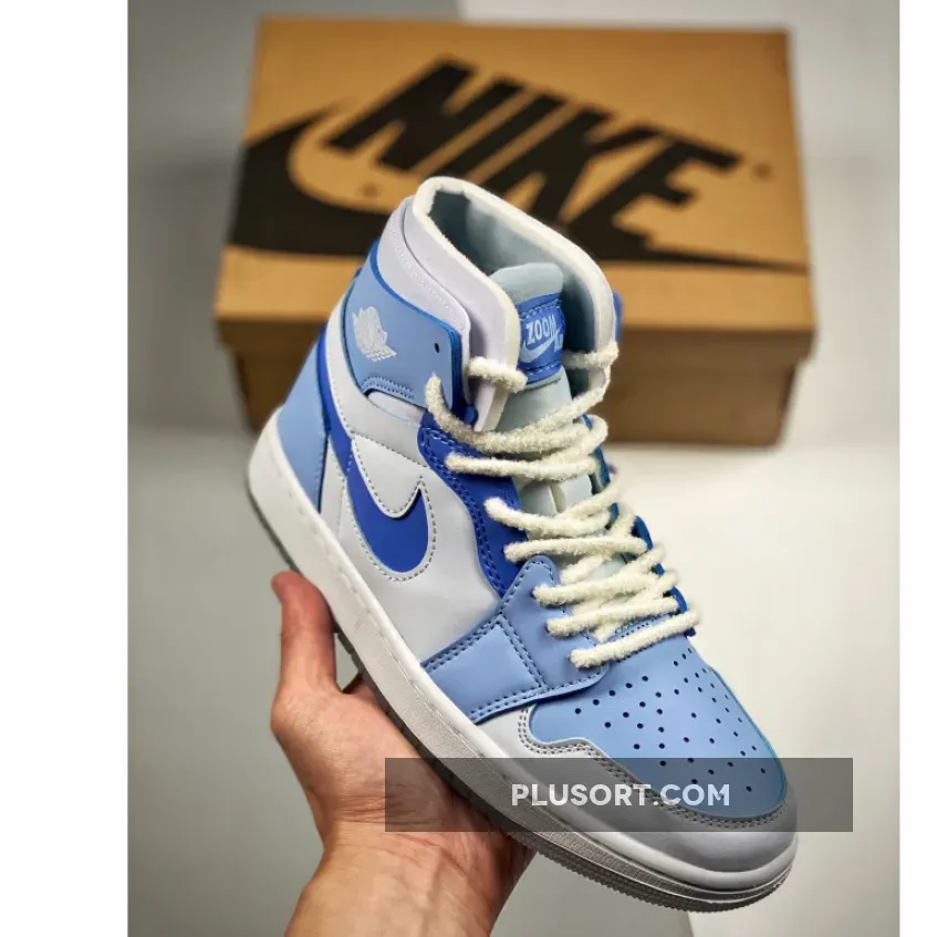 Air Jordan 1 Zoom CMFT White Blue #air jordan 1 zoom cmft washed blue