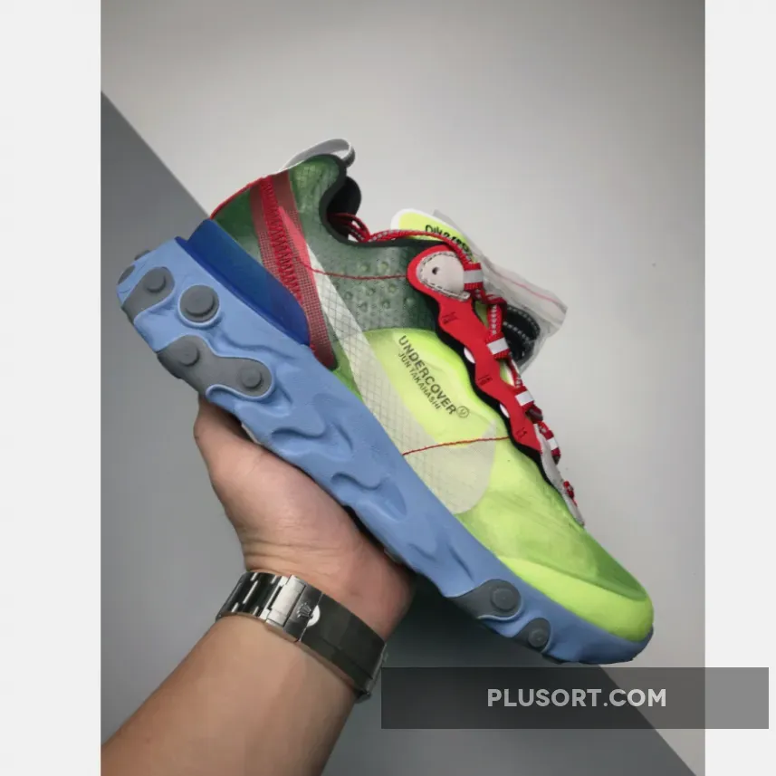 Undercover X Nike React Element 87 Volt Blue BQ2718-700 Discounts Available