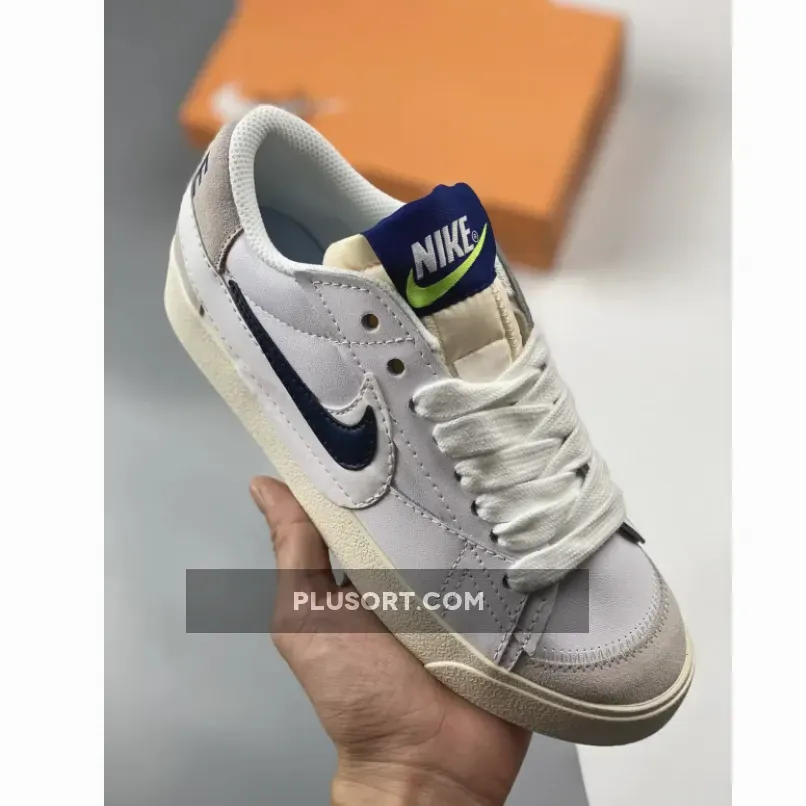 Nike Blazer Low Jumbo White Navy FD0378-121 For Sale