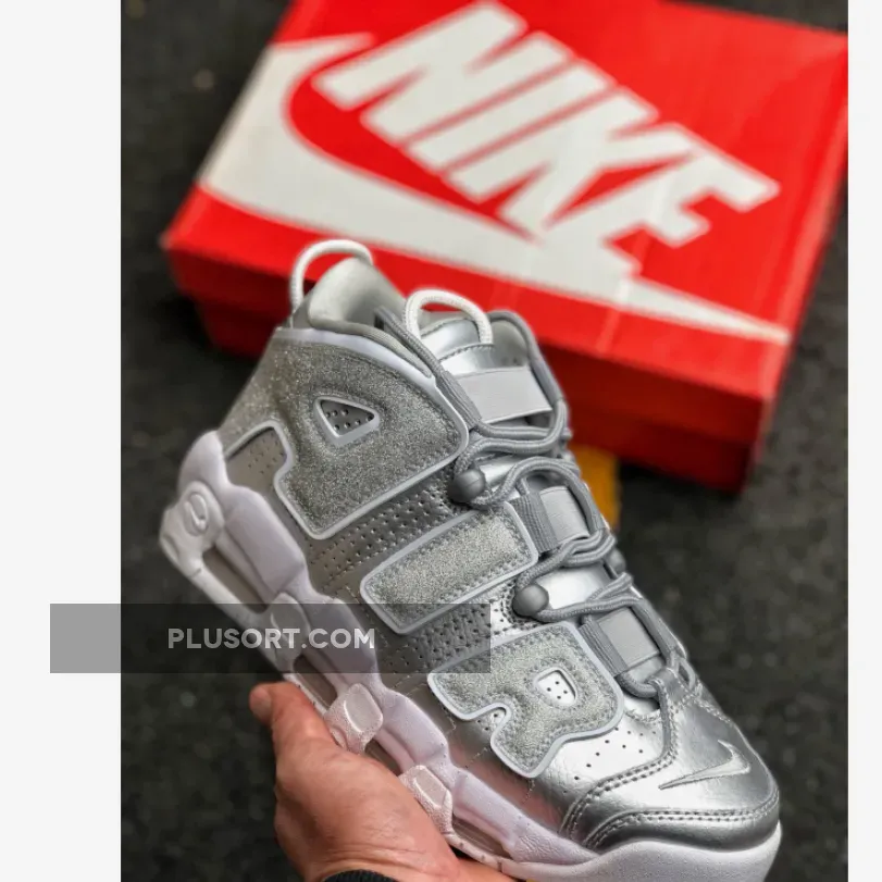 Nike Air More Uptempo 'Loud And Clear' Metallic Silver/White 917593-003 Discounts Available