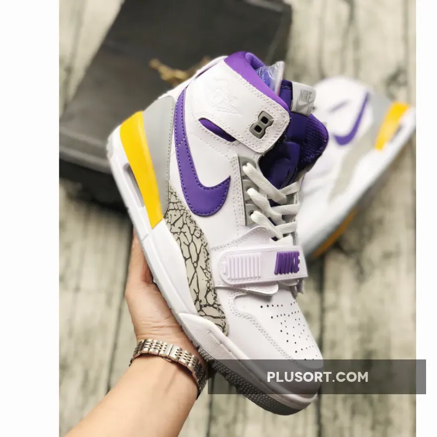 Jordan Legacy 312 'Lakers' White/Field Purple-Amarillo / jordan legacy 312 lakers