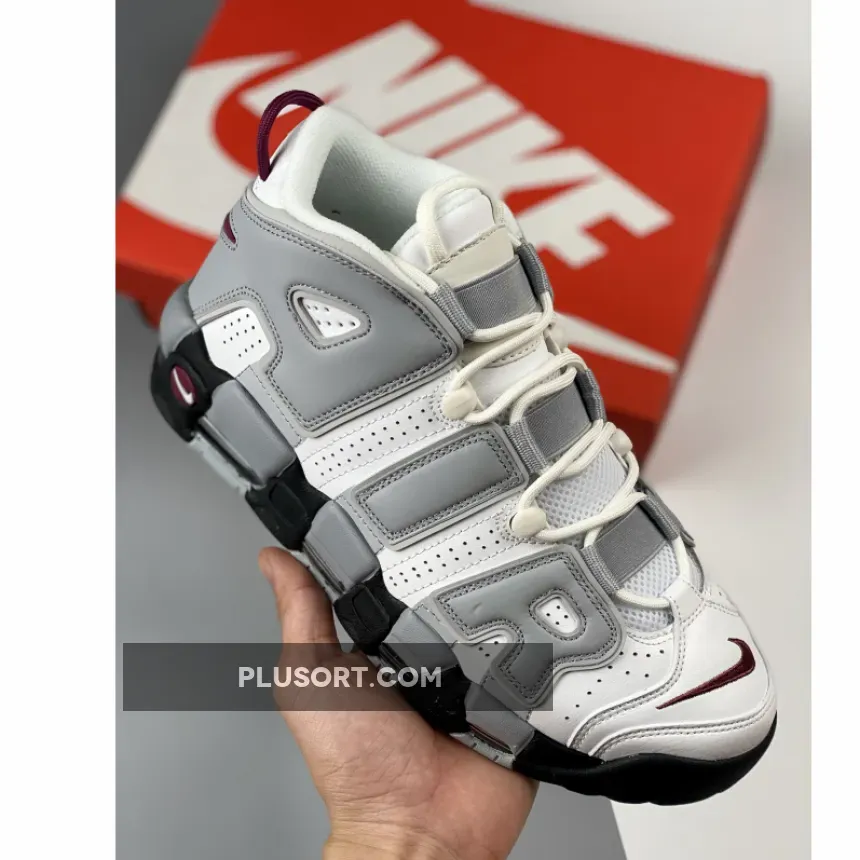Nike Air More Uptempo 'Mulberry' White/Rosewood/Wolf Grey/Black #air max 90 rosewood