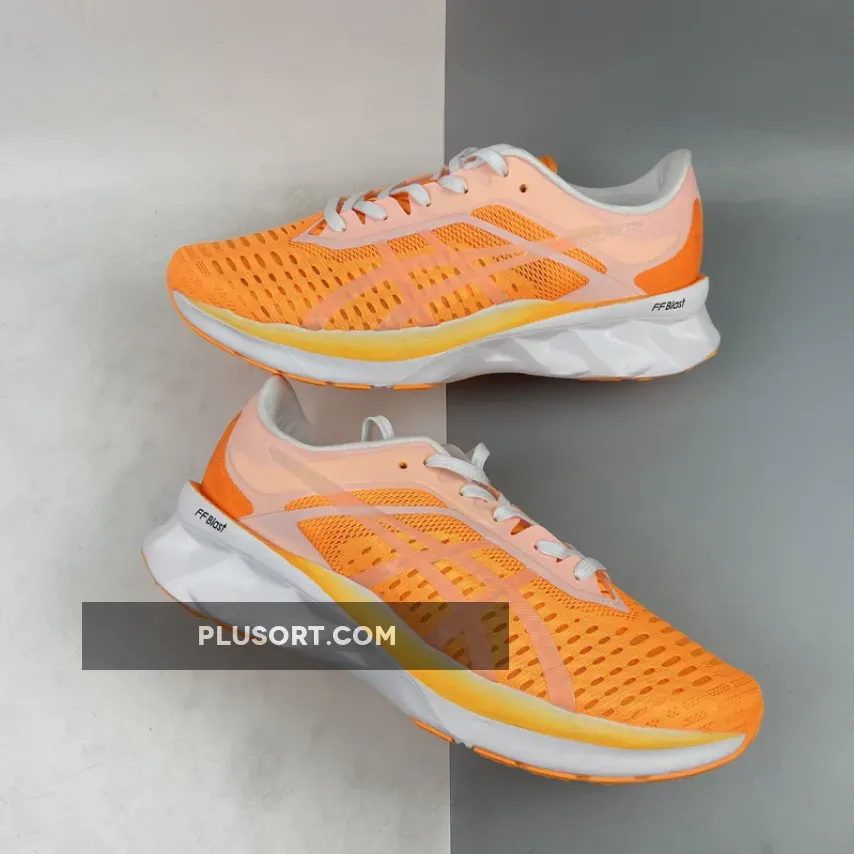 Asics Men’s Novablast Running Shoes Orange Pop/White