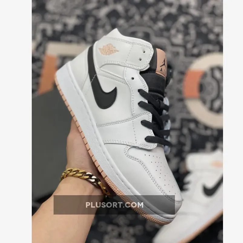 Air Jordan 1 Mid White/Black-Arctic Orange / white/arctic orange/black