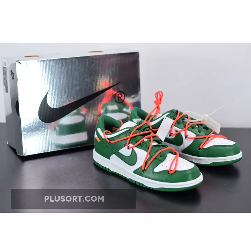 Off-White x Nike Dunk Low White/Pine Green | DUNKS OFFWHITE