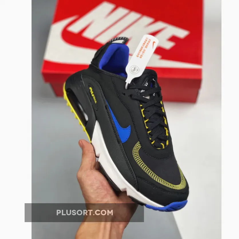 Nike Air Max 2090 Black Hyper Blue Yellow nike air max tan and black