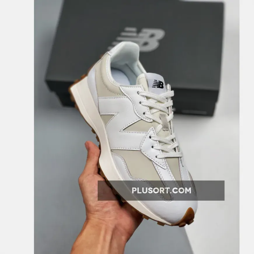 New Balance 327 White Leather - new balance sneakers women white