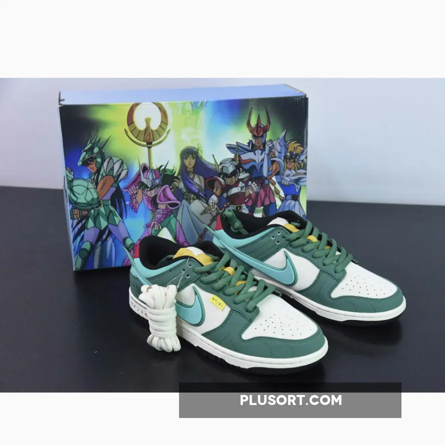 Saint Seiya X Nike Dunk Low Custom White Green Restock
