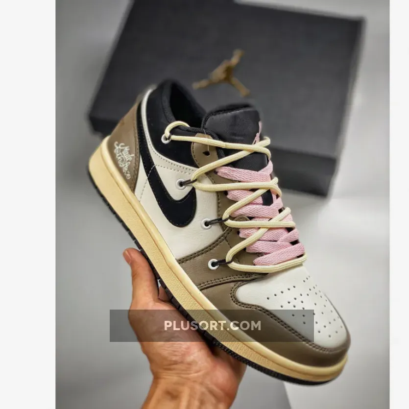 Air Jordan 1 Low White Brown Black 1680453292 Online Sale