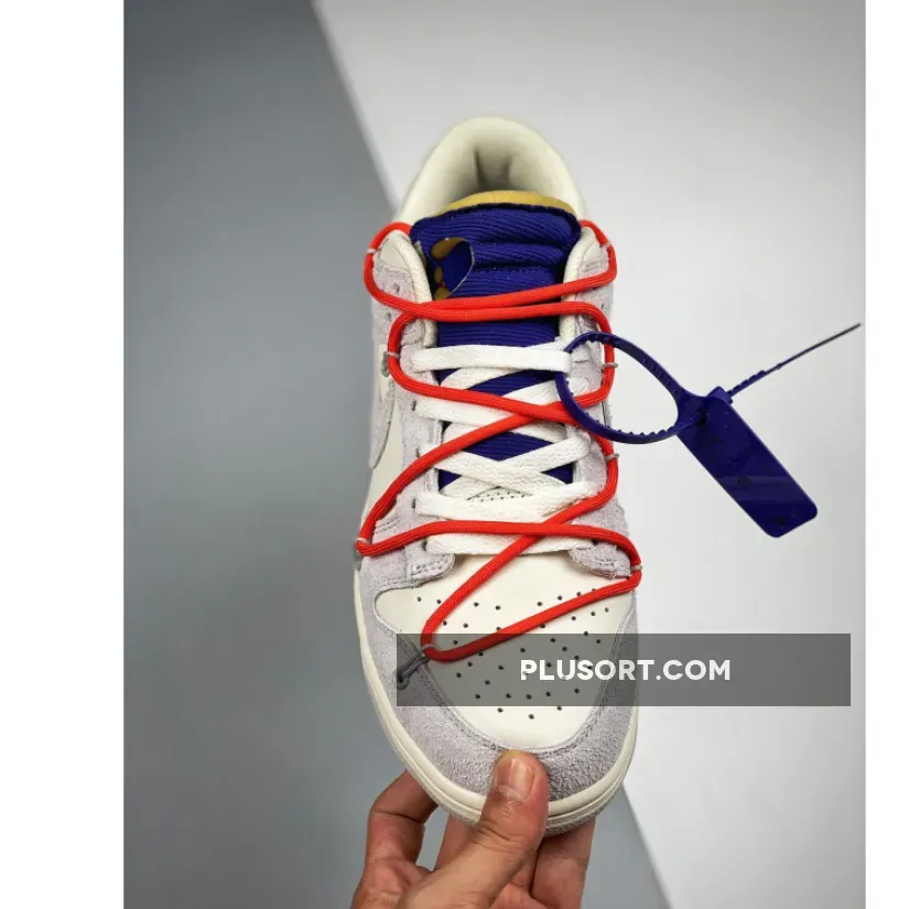 Off-White x Nike Dunk Low 'Lot 13 of 50' Sail/Grey/Red lot 13 off white dunk