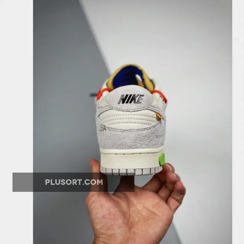 Off-White x Nike Dunk Low 'Lot 13 of 50' Sail/Grey/Red lot 13 off white dunk