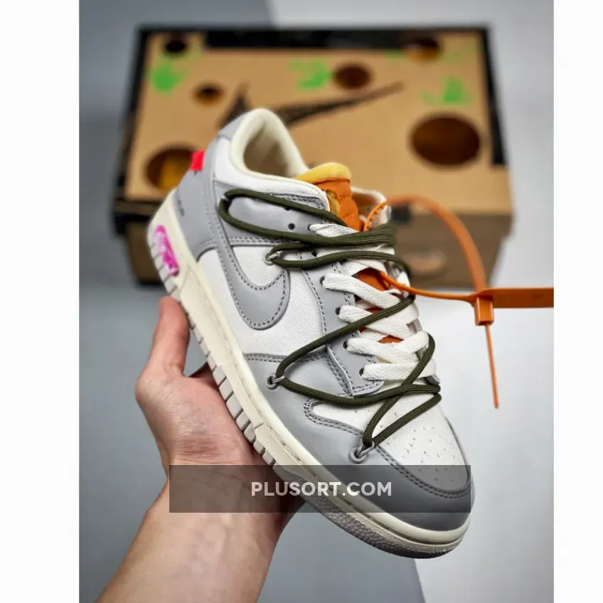 Off-White x Nike Dunk Low '9 of 50' Sail/Neutral Grey - lot 09 off white dunk