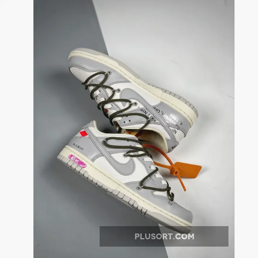 Off-White x Nike Dunk Low '9 of 50' Sail/Neutral Grey - lot 09 off white dunk
