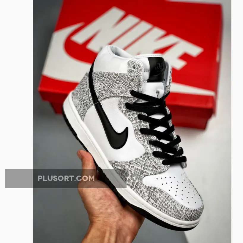 Nike Dunk High PRM 'Cocoa Snake' Black/White-Cocoa 624512-010 - nike dunk high cocoa snake