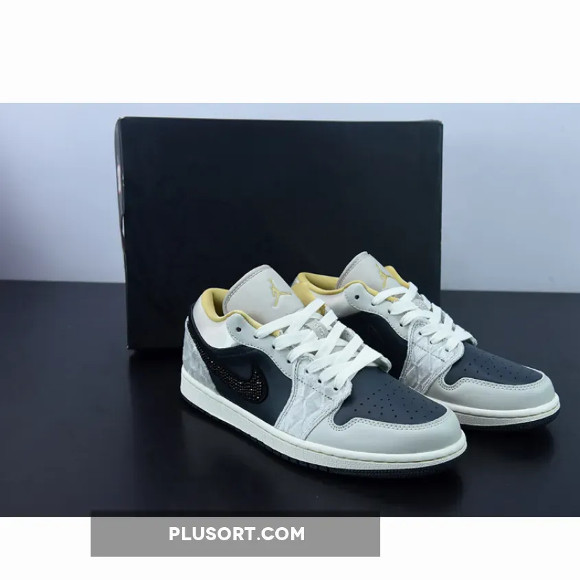 Nike Beaded Swoosh - Air Jordan 1 Low Beaded Swoosh DV1762-001