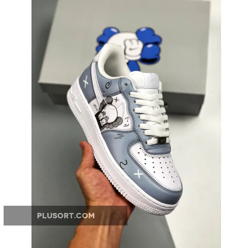 x Kaws Nike Air Force 1 Low Blue White #kaws custom air force 1