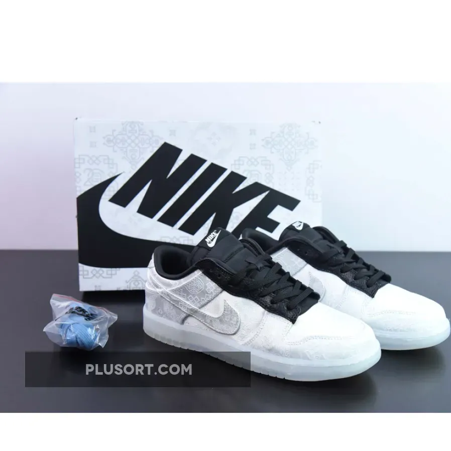 CLOT x fragment x Nike Dunk Low White/Black | clot nike dunk