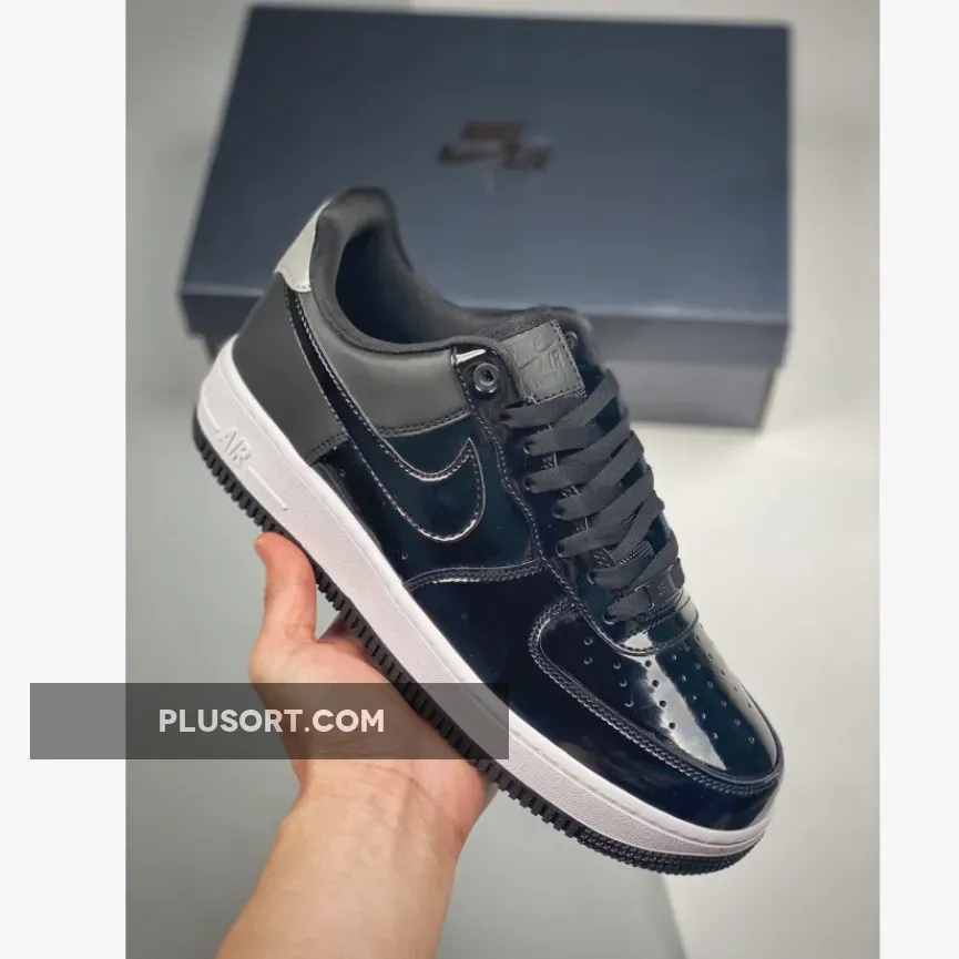 Nike Air Force 1 07 SE Premium 'Black Silver' #silver and black air force 1