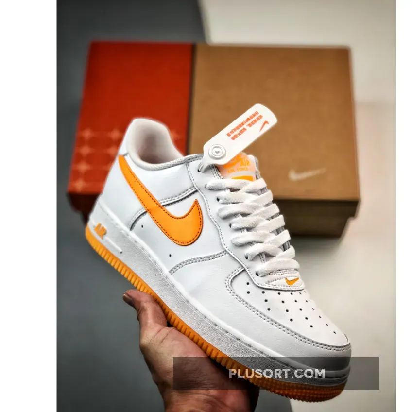 Nike Air Force 1 Low Waterproof White Orange FD7039-100 Discounts Available