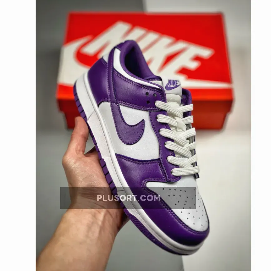 Nike Dunk Low White/Court Purple - Purple And Gray Nike Dunks DD1391-104
