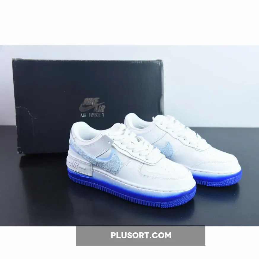 Air Force 1 Shadow Chenille Swoosh White/Blue Tint | NIKE SHADOW