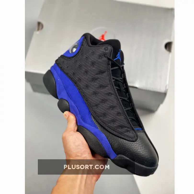 Air Jordan 13 Black Hyper Royal With 3M Reflective Upper royal blue 13 jordans