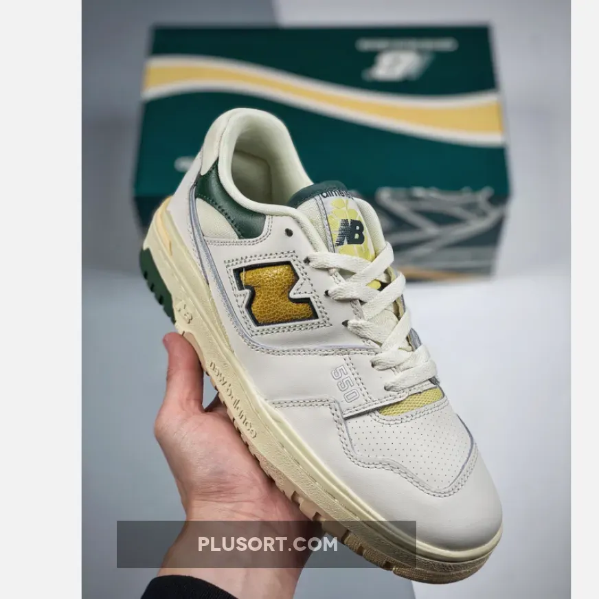 Aimé Leon Dore x New Balance 550 'Green Yellow' - new balance 550 natural green
