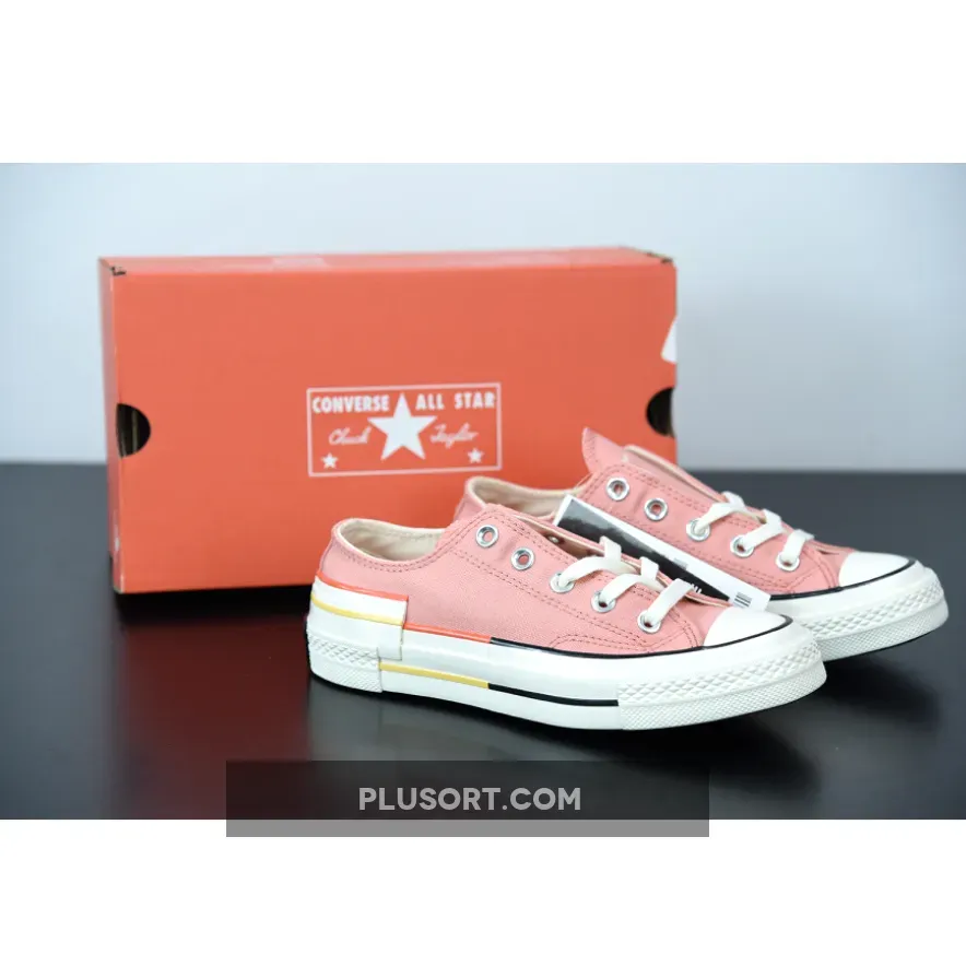 Converse Colorblock Chuck 70 Low Top Pink Quartz/Bright Poppy | poppy converse