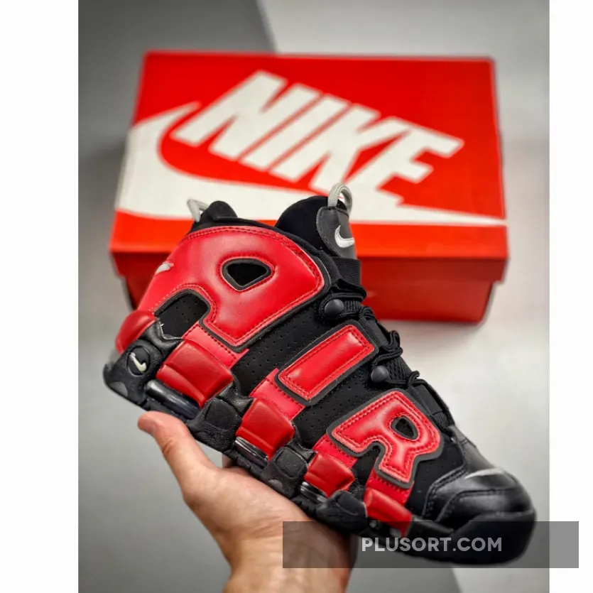 Nike Air More Uptempo Black/University Red-White DJ4400-001 - nike uptempo 96 split