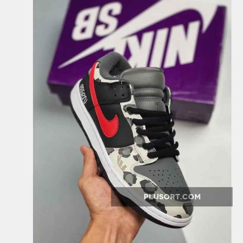 Nike SB Dunk Low 'Camo' Black Grey Red White camo dunks sb