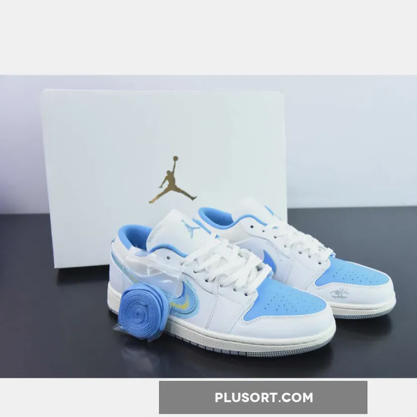 Air Jordan 1 Low 'Born To Fly' Sail/University Blue FJ7219-441 For Sale
