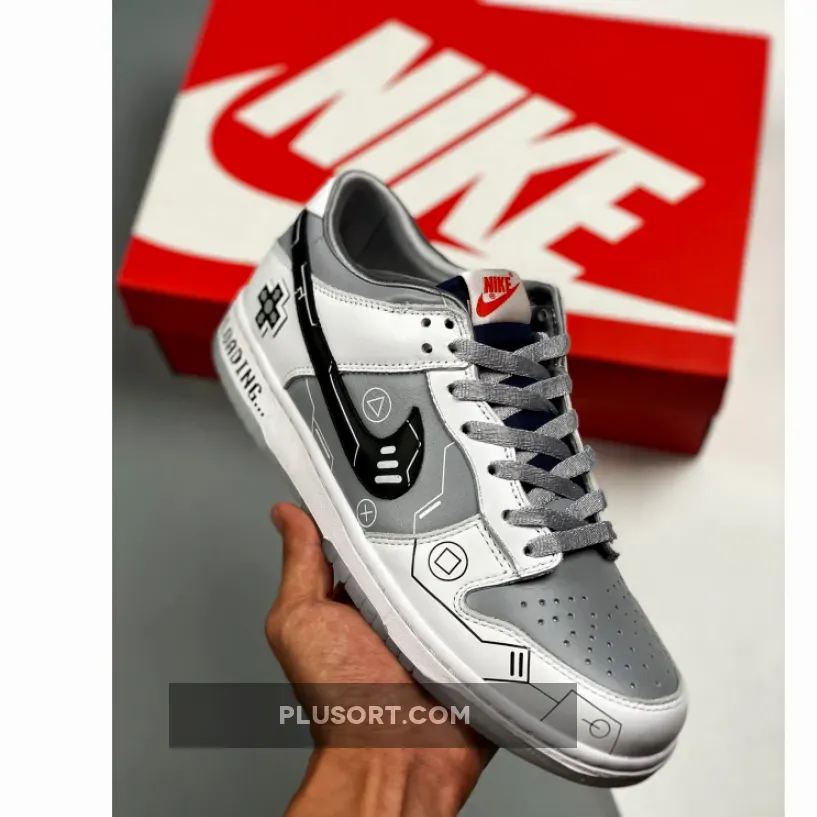 Nike Dunk Low White Grey Black - customize nike dunks lows