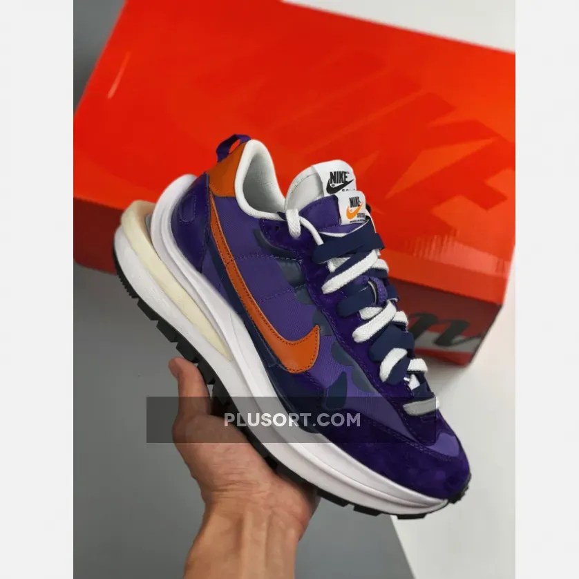 sacai x Nike Vaporwaffle Dark Iris/Campfire Orange-White DD1875-500 #sacai dark iris