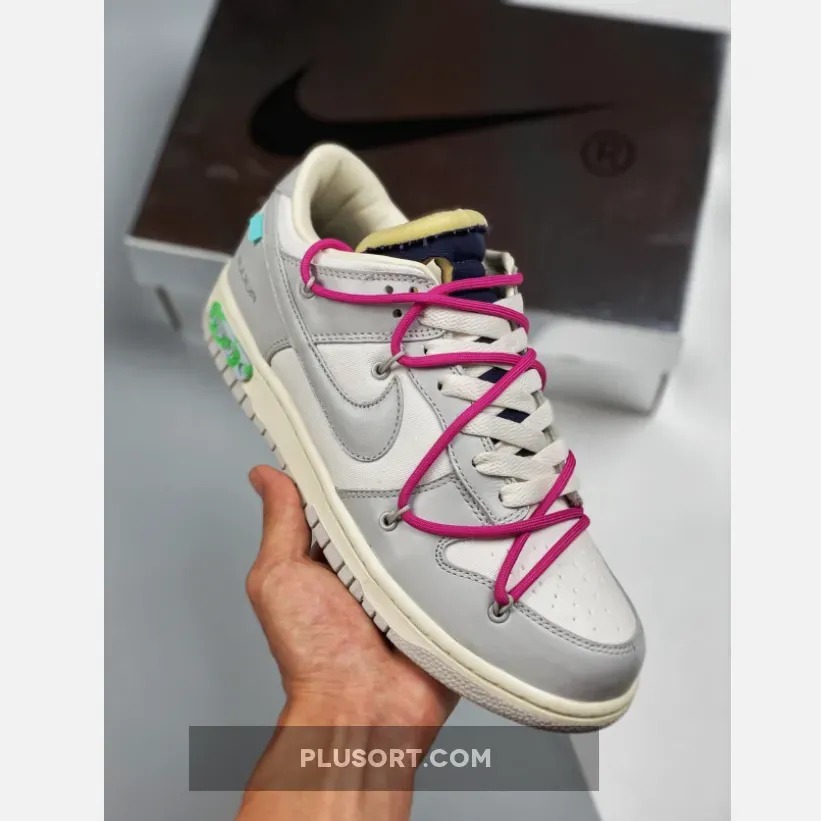 Off-White x Nike Dunk Low '30 of 50' Sail Grey Navy #off white 30 of 50