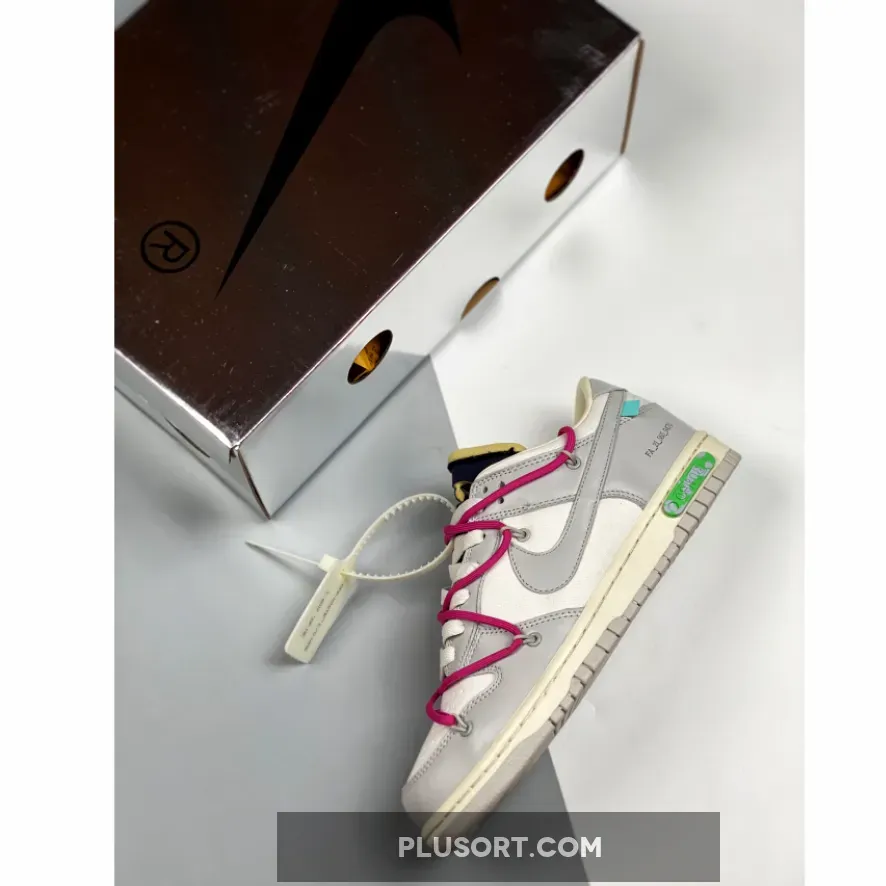 Off-White x Nike Dunk Low '30 of 50' Sail Grey Navy #off white 30 of 50