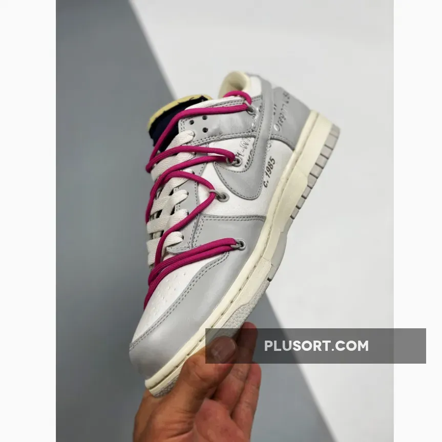 Off-White x Nike Dunk Low '30 of 50' Sail Grey Navy #off white 30 of 50