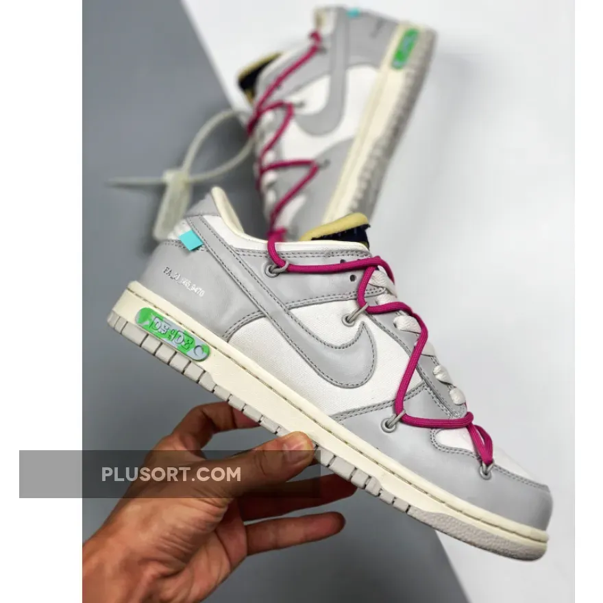 Off-White x Nike Dunk Low '30 of 50' Sail Grey Navy #off white 30 of 50