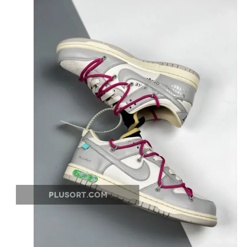 Off-White x Nike Dunk Low '30 of 50' Sail Grey Navy #off white 30 of 50