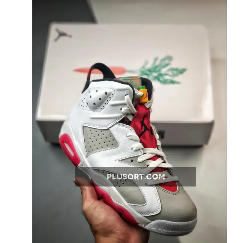 Air Jordan 6 'Hare' Neutral Grey/White-True Red-Black / jordan 6 white