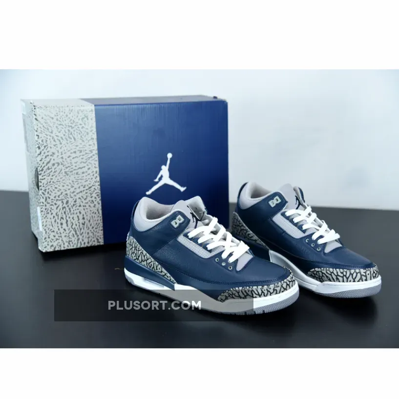 Air Jordan 3 Midnight Navy/Cement Grey-White | navy jordan 3