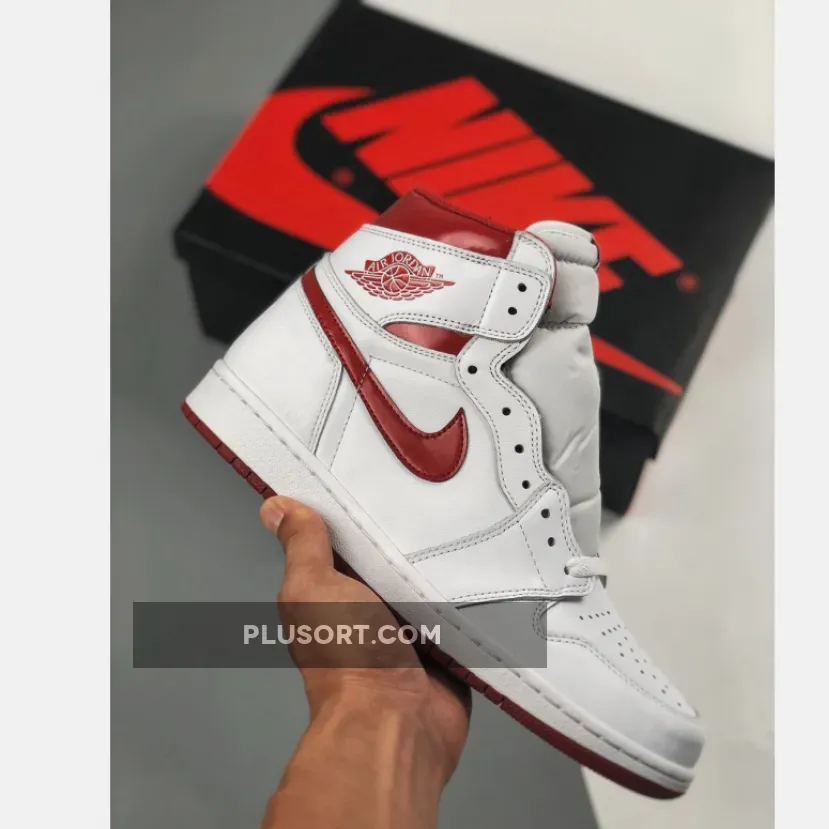 Air Jordan 1 Retro High Og Metallic Red WHITE/VARSITY RED AJ1 - jordan 1 high white and red