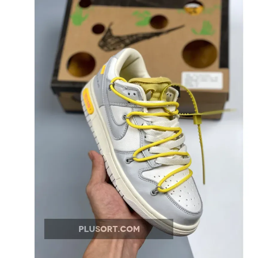 Off-White X Nike Dunk Low '29 Of 50' Grey Sail 1680505040 New Releases