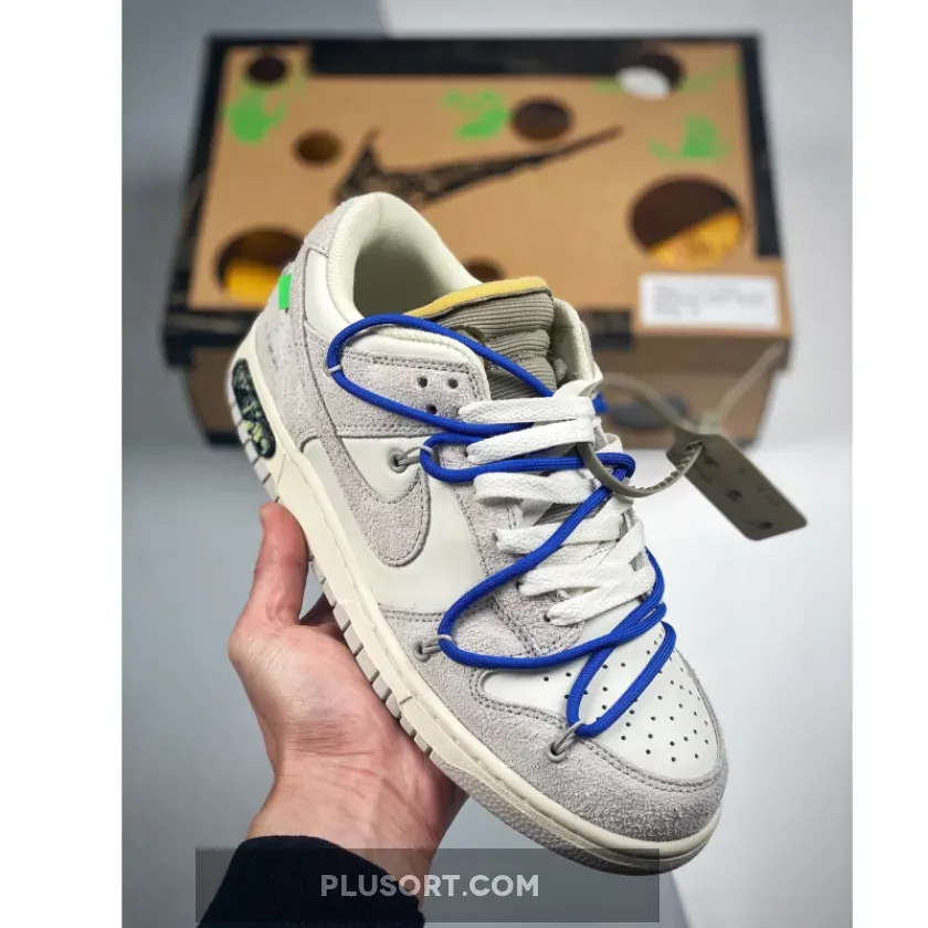 Off-White x Nike Dunk Low White Game Royal Lot 32 DJ0950-104 / off white dunk lot 32