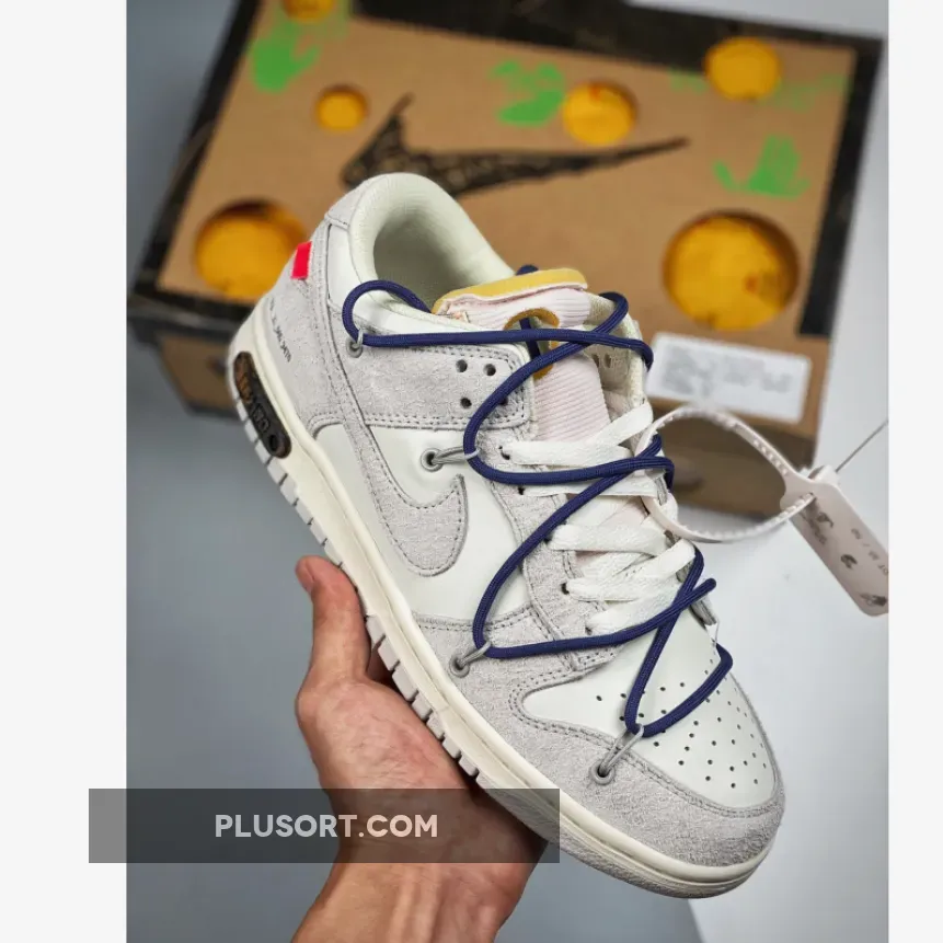 Off-White x Nike Dunk Low White Grey Lot 18 DJ0950-112 #off white dunk 18