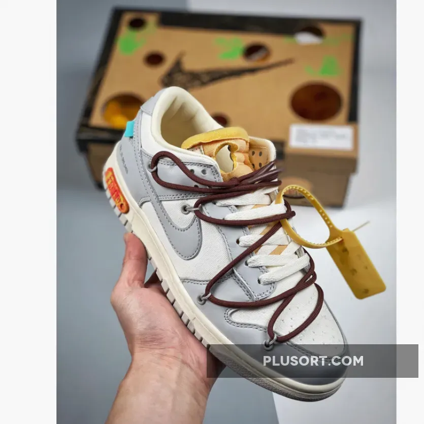 Off-White x Nike Dunk Low '46 of 50' Sail Grey - grey off white