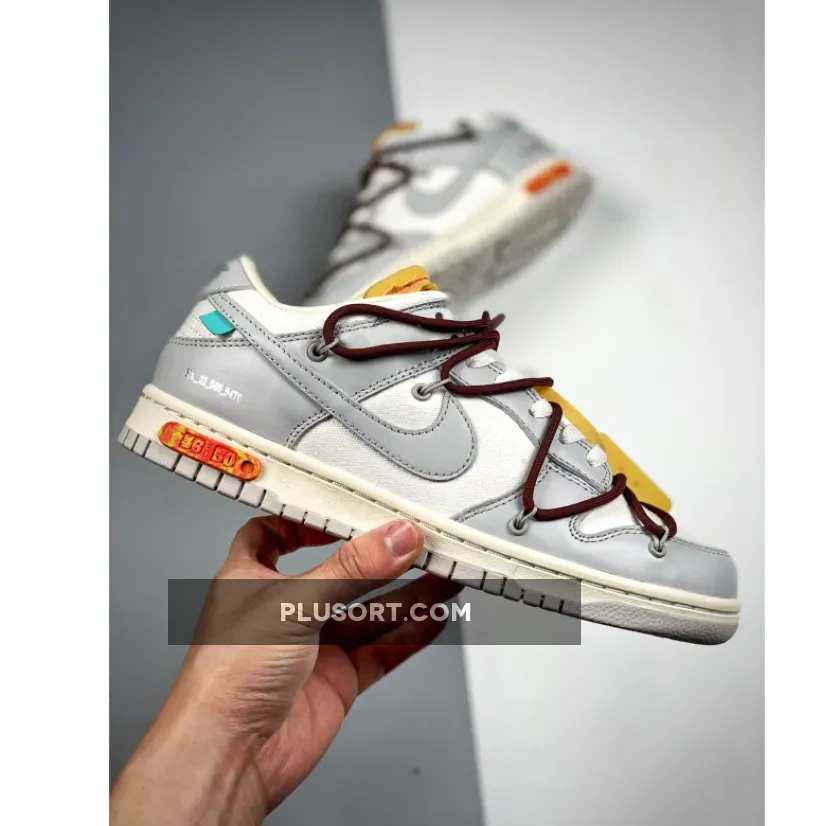 Off-White x Nike Dunk Low '46 of 50' Sail Grey - grey off white