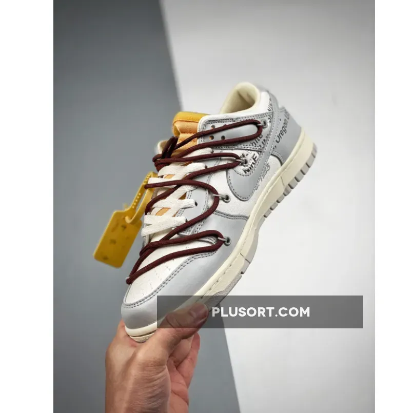 Off-White x Nike Dunk Low '46 of 50' Sail Grey - grey off white